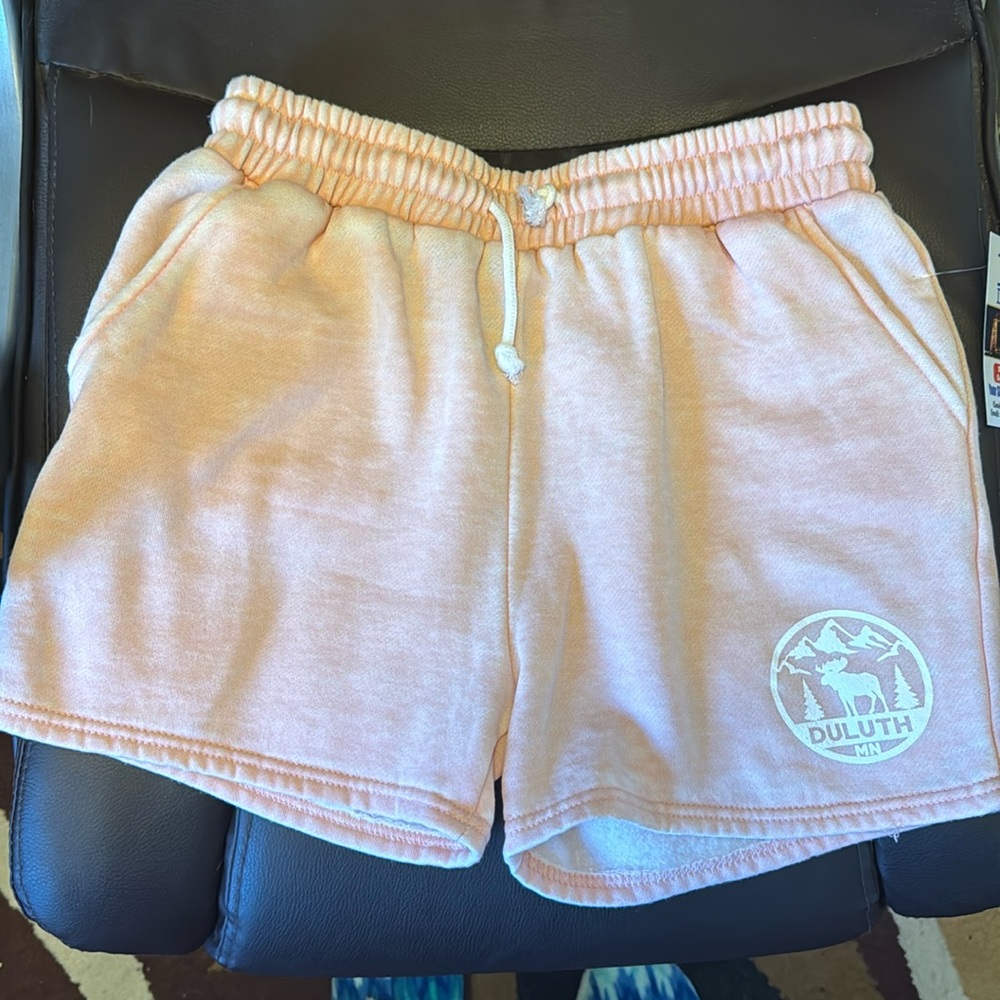 Light peach soft light fleece short